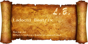 Ladocsi Beatrix névjegykártya